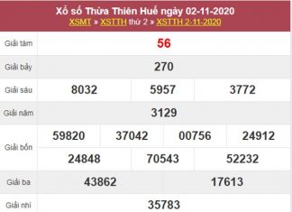 Thống kê XSTTH 9/11/2020 chốt bạch thủ lô Thừa Thiên Huế thứ 2