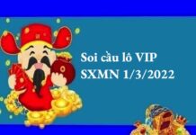 Soi cầu lô VIP SXMN 1/3/2022