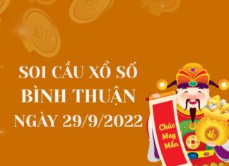 Soi cầu lô VIP xổ số Bình Thuận ngày 29/9/2022 thứ 5 hôm nay