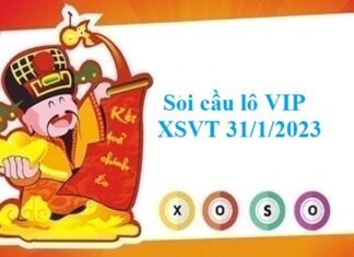 Soi cầu lô VIP KQXSVT 31/1/2023