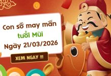 con số may mắn ngày 21/03/2026 tuổi Mùi