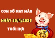 Con số may mắn hôm nay 30/4/2026 thứ 5 tuổi Hợi