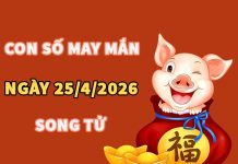 Con số may mắn hôm nay 25/4/2026 thứ 7 cung Song Tử