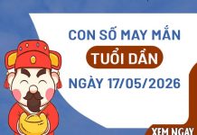 Con số may mắn ngày 17/05/2026 tuổi Dần thu hút tài vận