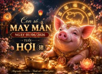 Con số may mắn hôm nay 01/06/2026 thứ 2 tuổi Hợi