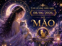 Con số may mắn hôm nay 08/06/2026 thứ 2 tuổi Mão