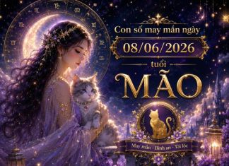 Con số may mắn hôm nay 08/06/2026 thứ 2 tuổi Mão