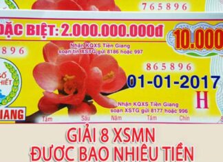 Trúng giải 8 được bao nhiêu tiền trong xổ số kiến thiết?