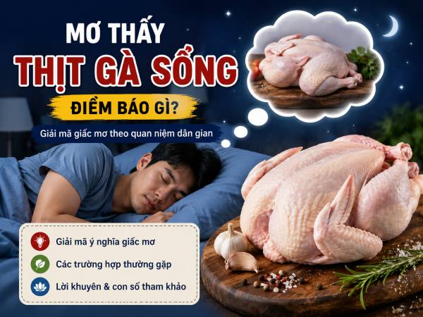 Mơ thấy thịt gà sống có ý nghĩa gì theo quan niệm dân gian?
